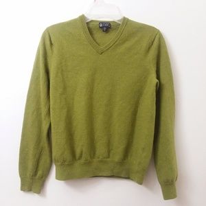 J Crew Womens Italian Merino Wool Green Sweater